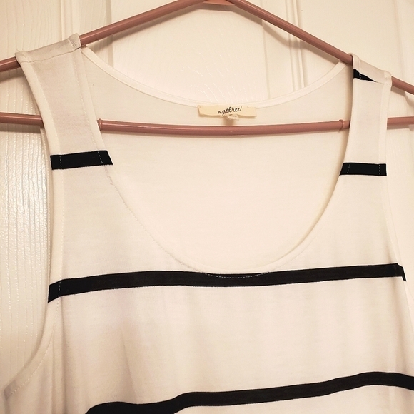 ⭐️MYSTREE MIDI EXERCISE DRESS WOMENS CASUAL STRIPED SLEEVELESS TANK STYLE SMALL - Picture 2 of 6